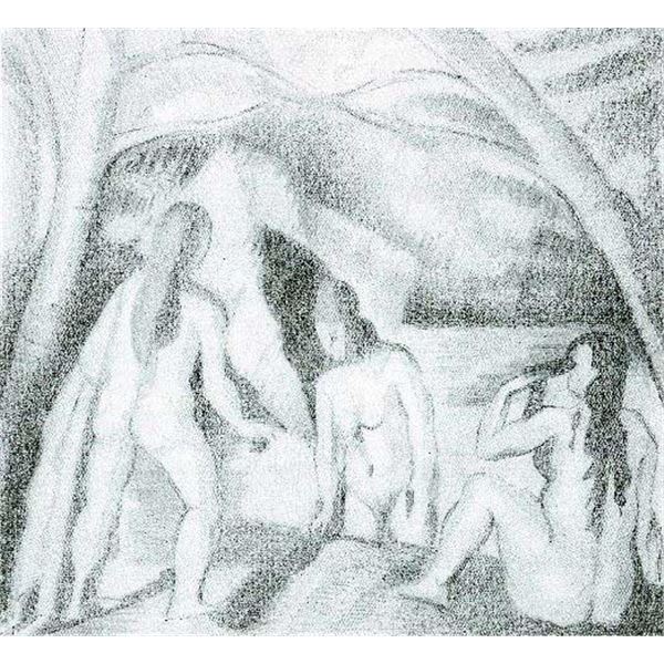 Juan Gris - Bathing (Cezanne)