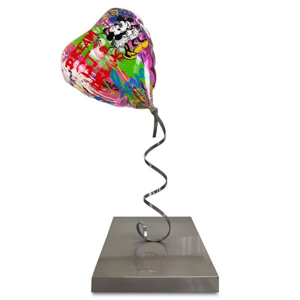 Flying Balloon Heart by Mr Brainwash