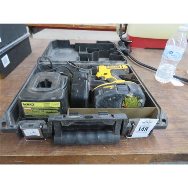 Dewalt 18V Cordless Drill w/2 Batteries and Charger