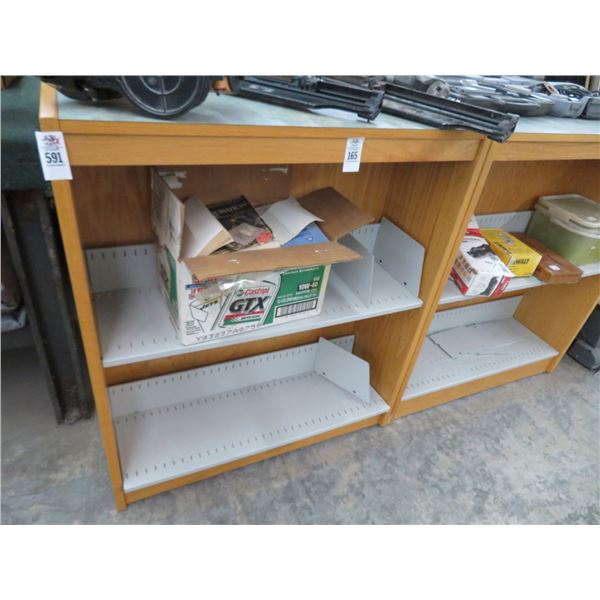 4-Wooden Rolling Double Sided Bookshelf - 4 X $