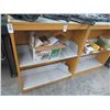 Image 1 : 4-Wooden Rolling Double Sided Bookshelf - 4 X $