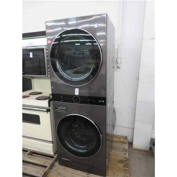 LG Black S/S Clothes Washr/Dryer Front Load Set