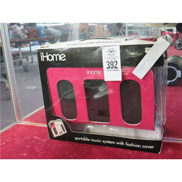 Ihome Portable Music System w/Fashion Cover