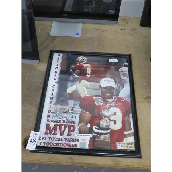 Autographed Sugar Bowl MVP Peter Warrick Photo