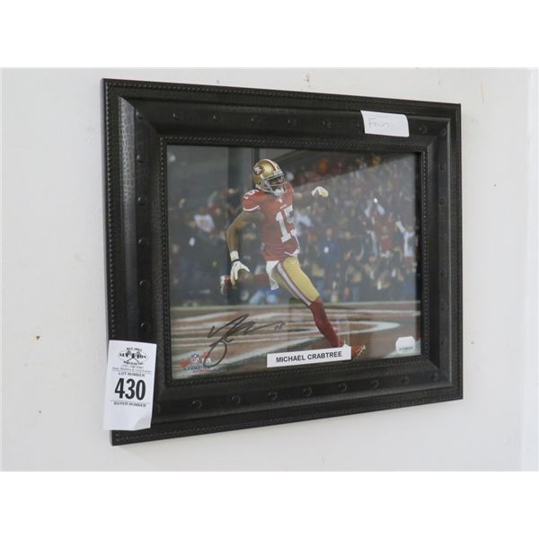 Michael Crabtree Framed Autographed Photo