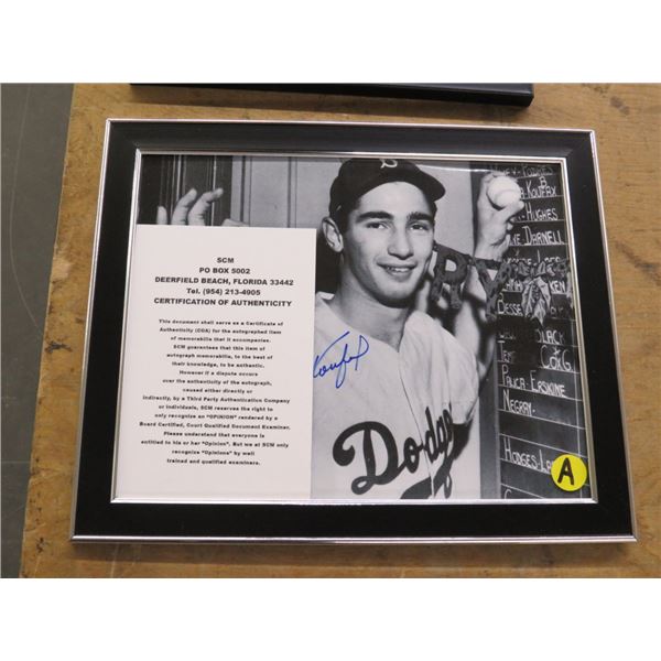 Autographed Baseball Photo Sandy Koufax