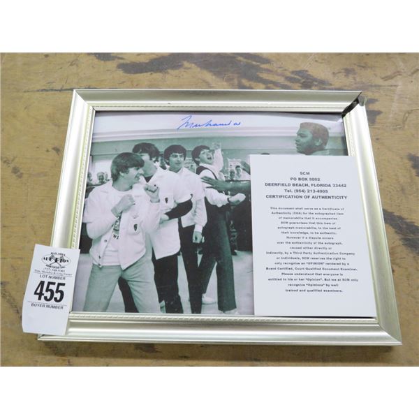 Muhammed Ali and Beatles Framed Photo w/COA