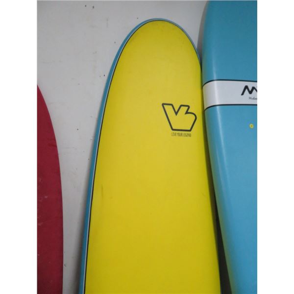 Yellow/Blue 8' Surf Board