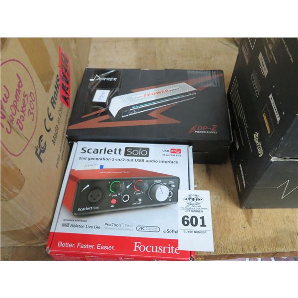 Donner DPZ Power Supply & Scarlett USB Audio Interface