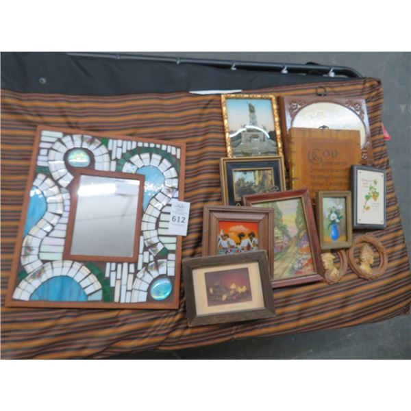 Tile Inlay Mirror and Small Wall Art