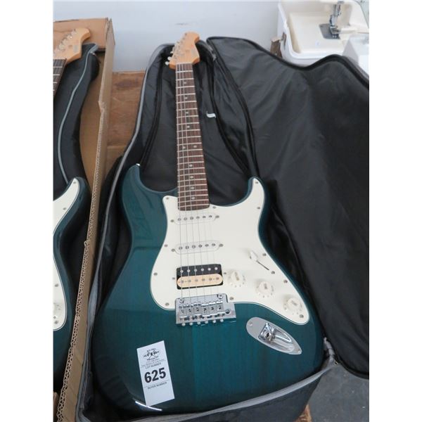 Donner Teal Electric Guitar w/Case