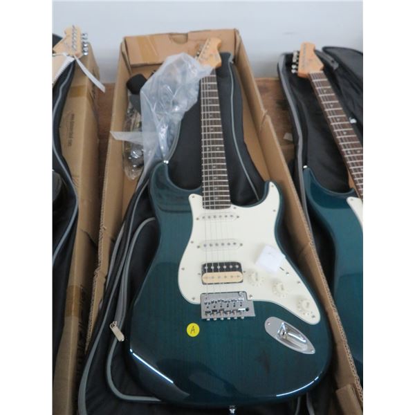 Donner Teal Electric Guitar w/Case