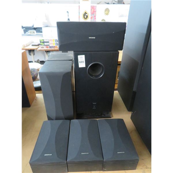 Onkeyo Speakers and Sub Woofer - Set of 6