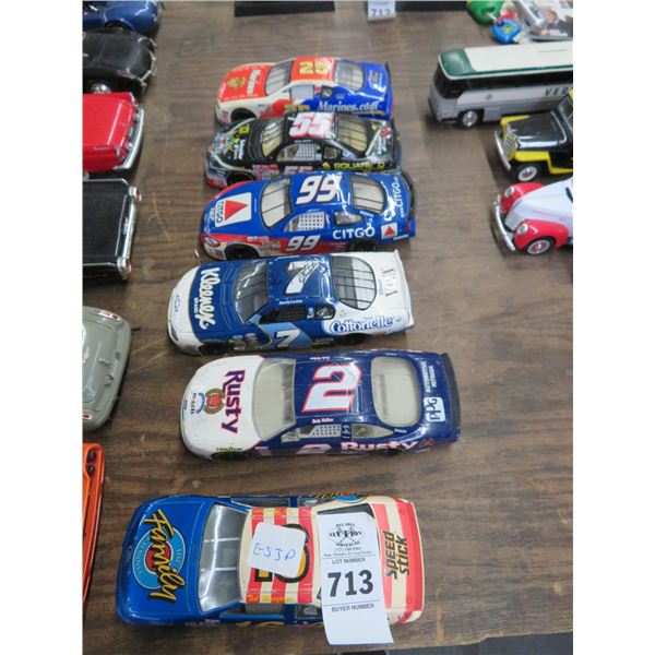 6-Medium Race Car Die Cast - 6 X $