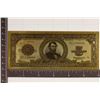 Image 1 : 24KT GOLD FOIL REPLICA OF A 1929 US $5 BANK NOTE