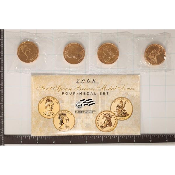 2008 1ST SPOUSE BRONZE 4 MEDAL COLLECTION