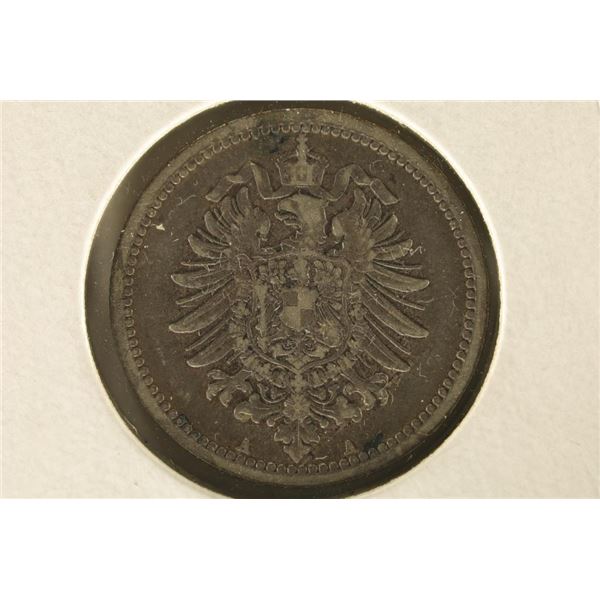 1876-A GERMAN SILVER 50 PFENNIGS