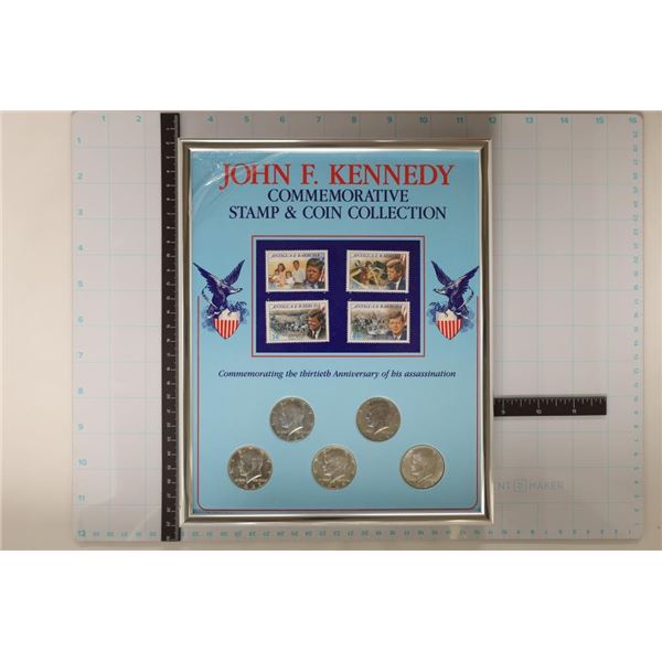 JFK COMMEMORATIVE STAMP & COIN COLLECTION