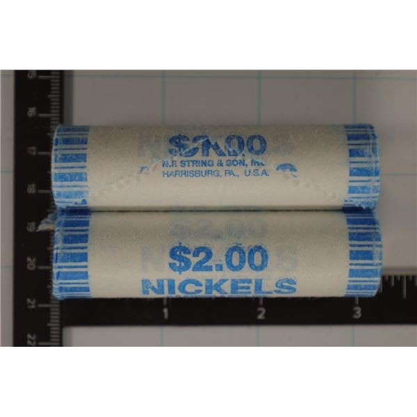 2-UNC JEFFERSON NICKEL ROLLS 2007-P