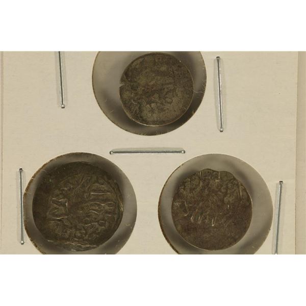 3-SILVER BELLY DANCER COINS