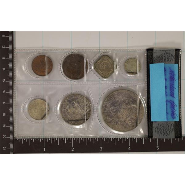 7 UNC COINS FROM NEDERLANDS / ANTILLES