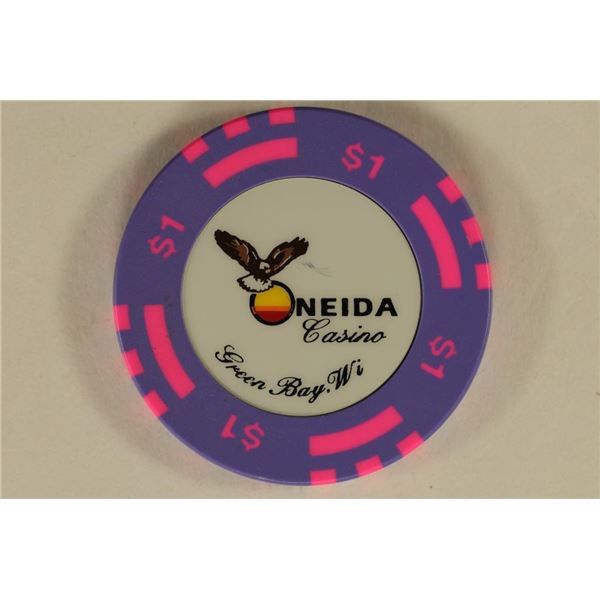 $1 ONEIDA CASINO CHIP GREENBAY, WISCONSIN