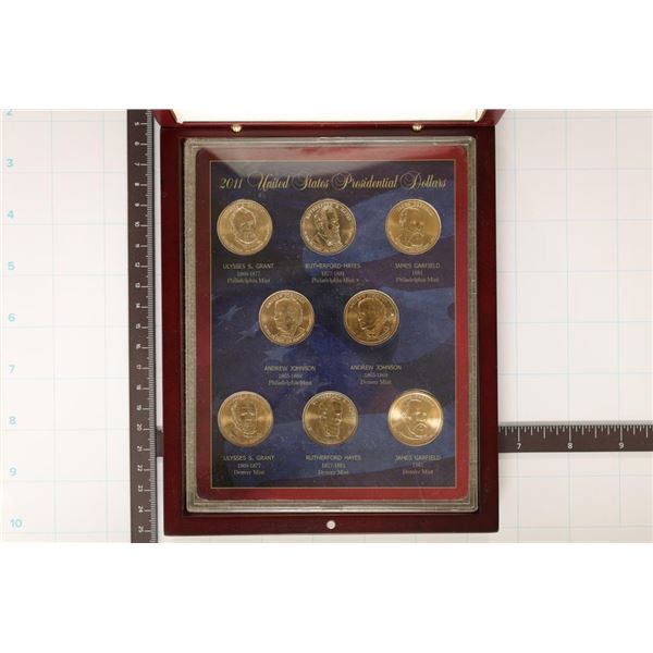 2011 US PRESIDENTIAL DOLLAR SET 8 COINS