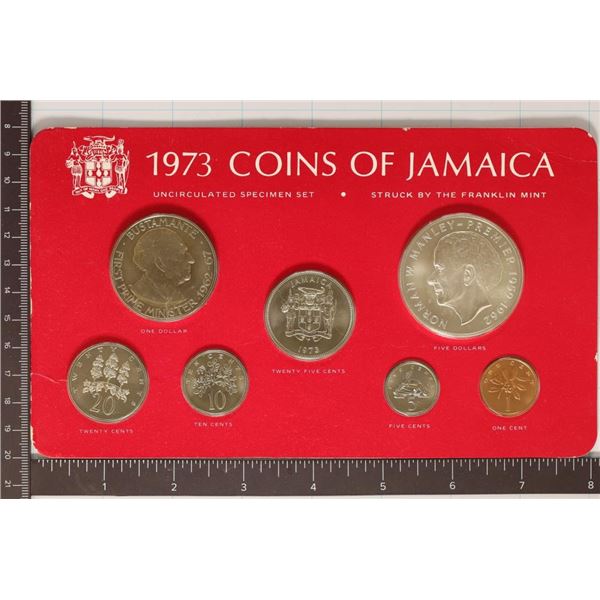 1973 JAMAICA 7 COIN UNC STERLING SILVER SPECIMEN