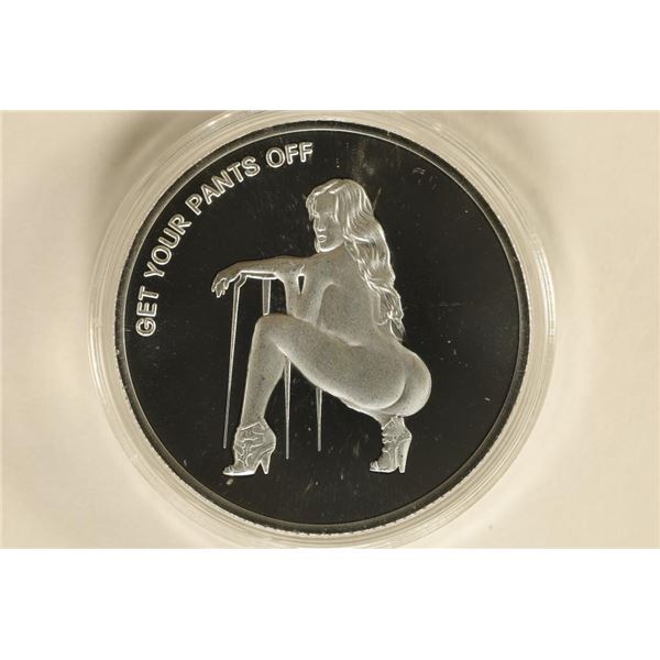 1 TROY OZ .999 FINE SILVER PF ADULT THEMED ROUND