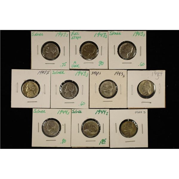 10-35% SILVER JEFFERSON WAR NICKELS