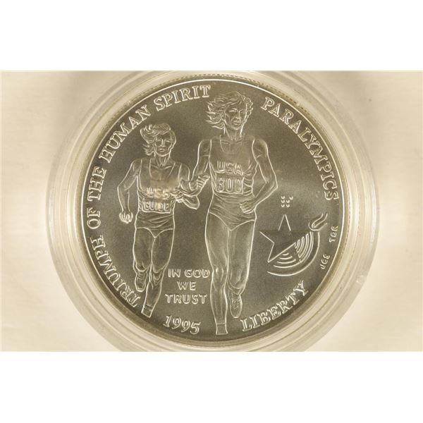 1995-D US SILVER DOLLAR UNC TRACK AND FIELD