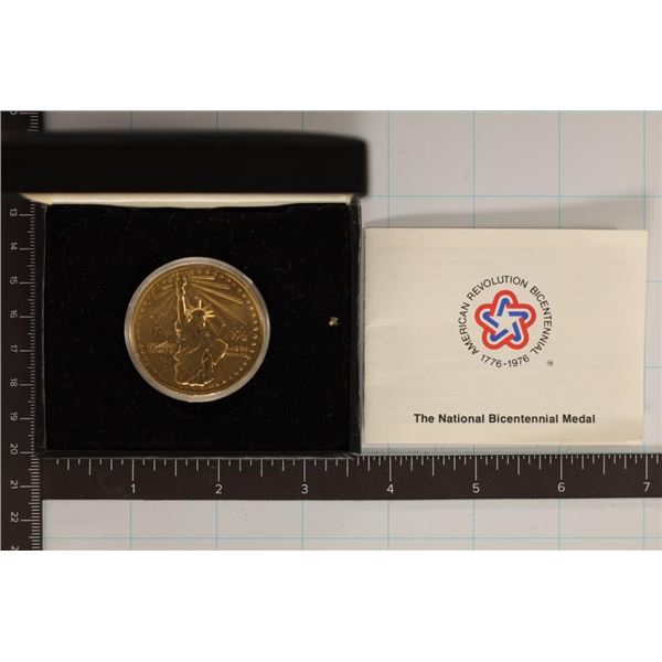 GOLD PLATED 1 1/2" 1976 NATIONAL BICENTENNIAL