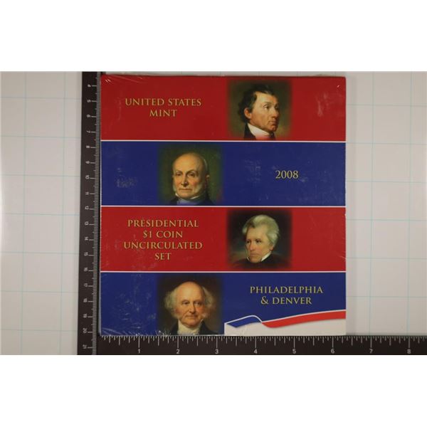 2008 US $1 PRESIDENTIAL DOLLAR UNC SET