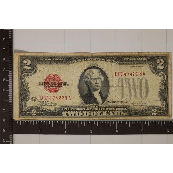 1928-F US $2 RED SEAL NOTE