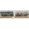 Image 1 : LOT OF 2 - LINE MAR FRICITON TOYS - MBC-TV & MOBILE POST OFFICE BUSSES