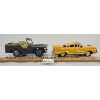 Image 1 : LOT OF 2 - LINE MAR FRICTION TOYS - TAXI & MILITARY JEEP