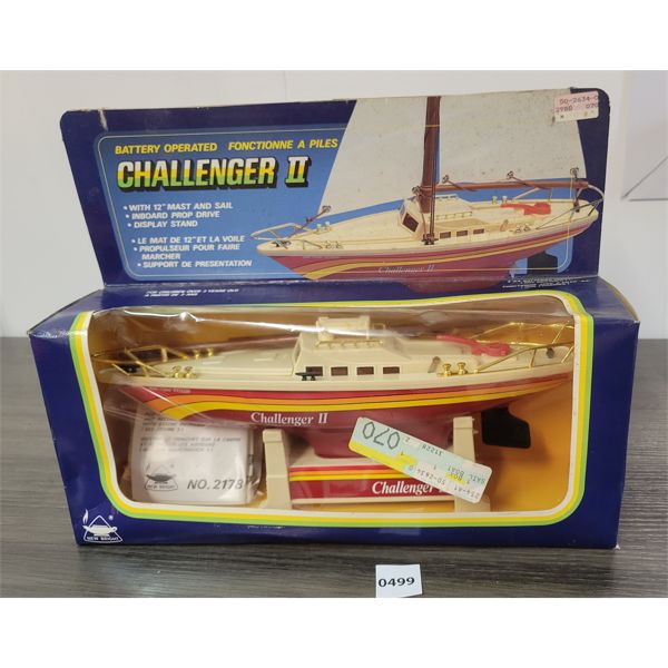 NEW BRIGHT BATTERY OP CHALLENGER II SAIL BOAT W/ BOX