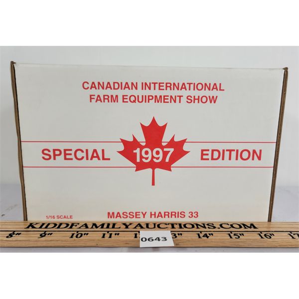 ERTL SPECIAL EDITION 1997 MASSEY HARRIS 33 - 1:16 SCALE - NIB