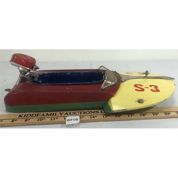 TIN SPEEDBOAT W/ SAKAI SEISAKUSHO ELECTRIC MOTOR