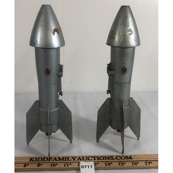 LOT OF 2 - ASTRO MFG MECHANICAL ROCKET BANKS