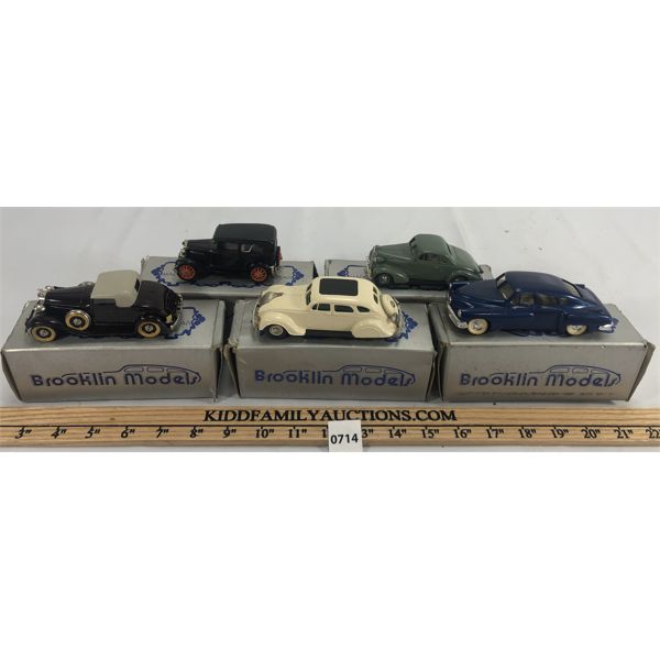 LOT OF 5 - BROOKLIN MODELS 1:43 SCALE DIECAST VEHICLES