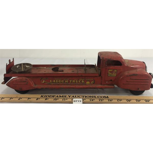 LUMAR FIRE DEPT PRESSED STEEL LADDER TRUCK