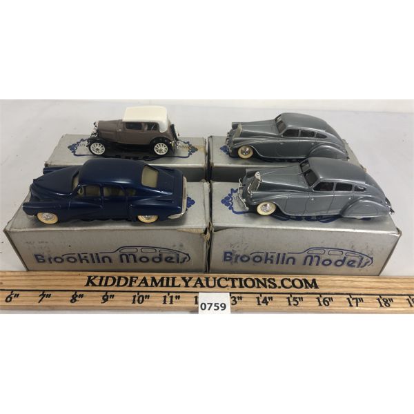 LOT OF 4 - BROOKLIN MODELS 1:43 SCALE DIECAST VEHICLES