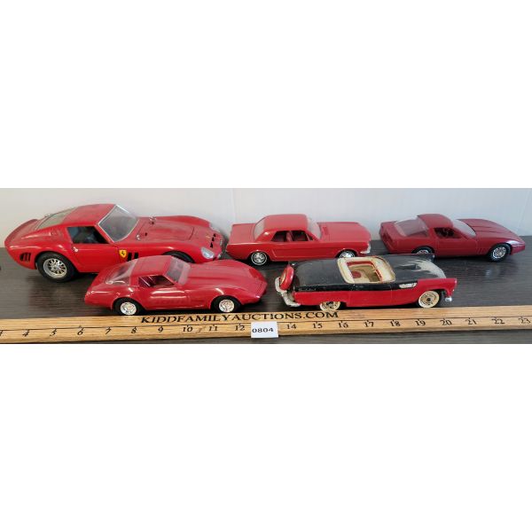 LOT OF 5 - MODEL CARS - INCL CORVETTE & FERRARI ETC