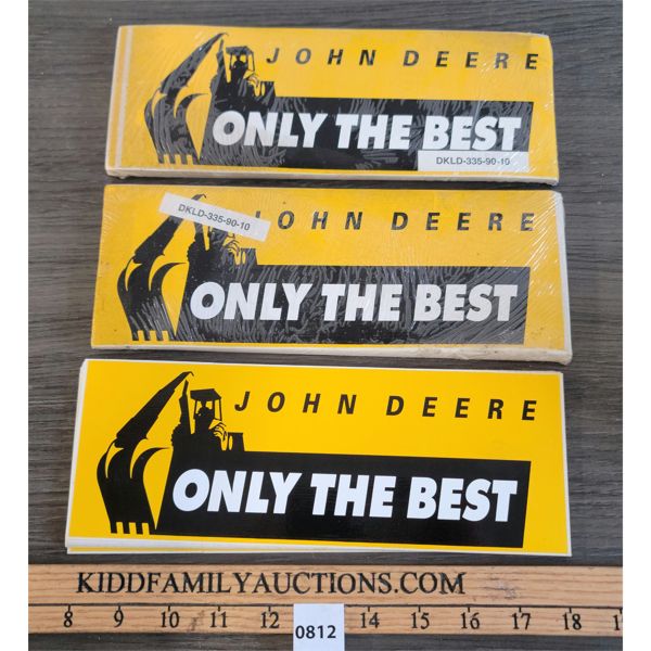 QTY OF JOHN DEERE "ONLY THE BEST" DECALS