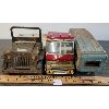 Image 2 : LOT OF 3 - TONKA ARMY JEEP, AUTOMOBILE CARRIER & TIN FORD TRUCK