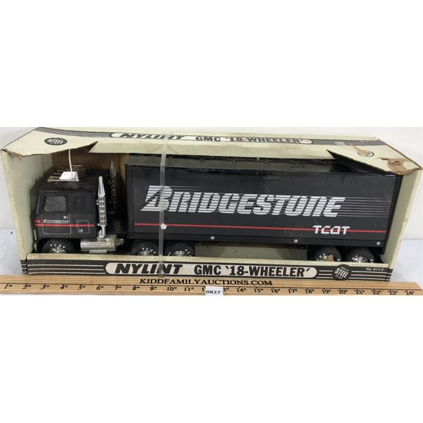 NYLINT PRESSED STEEL BRIDGESTONE GMC 18-WHEELER W/ BOX