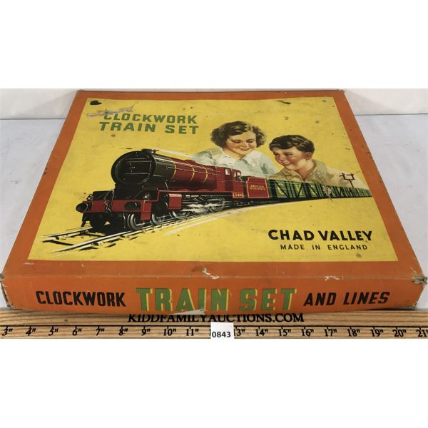 CHAD VALLEY CLOCKWORK TRAIN SET W/ BOX