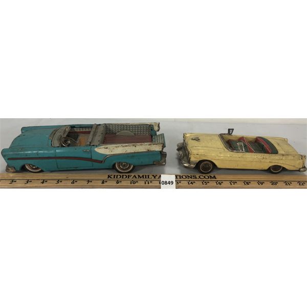 LOT OF 2 - BANDAI TIN FRICTION CARS