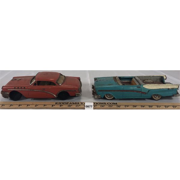 LOT OF 2 - TIN FRICTION CARS - INCL BANDAI